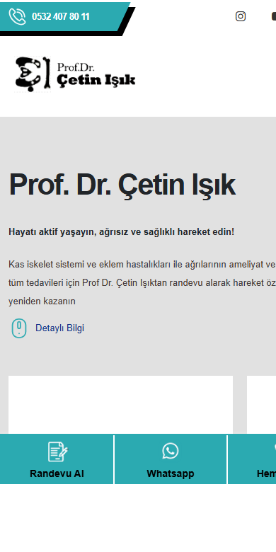Çetin Işık mobil görünüm