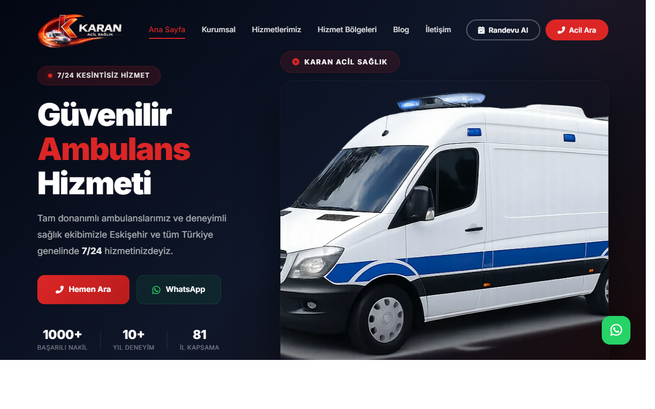 Karan Acil Sağlık masaüstü ekran görüntüsü