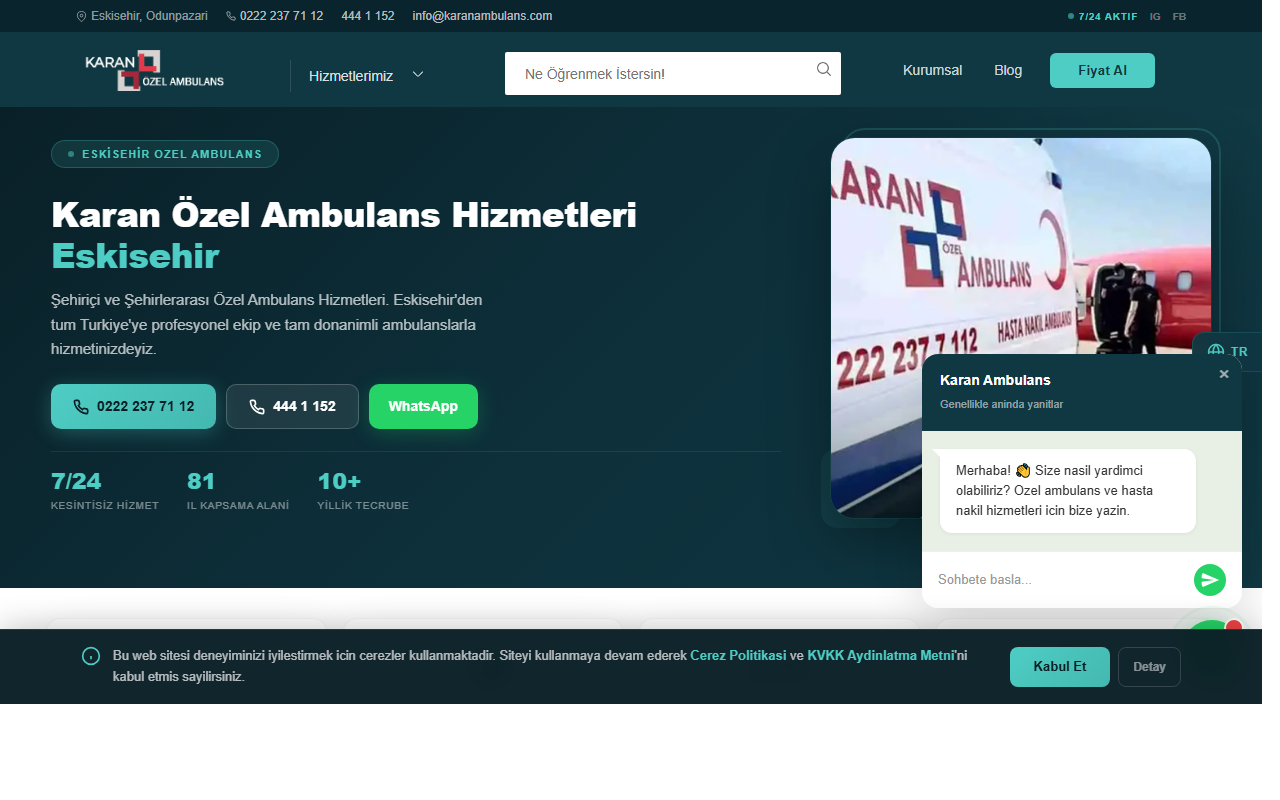 Karan Ambulans masaüstü ekran görüntüsü