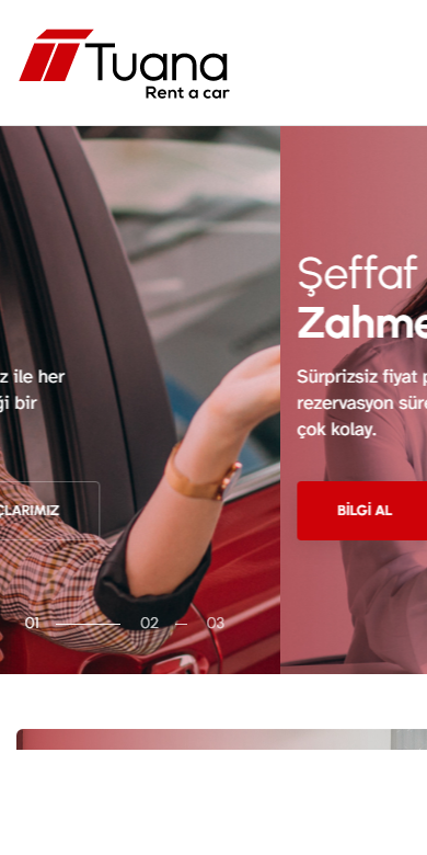 Tuana Rentecar mobil görünüm